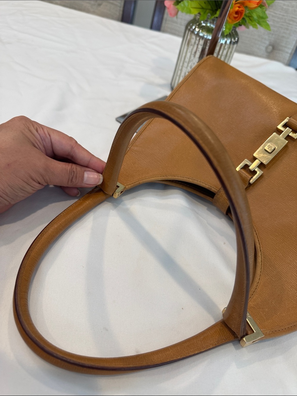 Authentic Gucci Jackie Leather Shoulder Bag with Gold-Tone Hardware - Picture 8 of 17